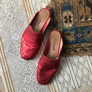 Metallic Free People Slip-On Loafers